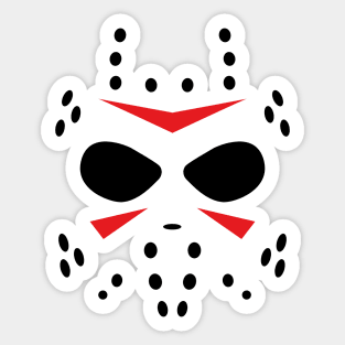 Jason Mask - White Version Sticker